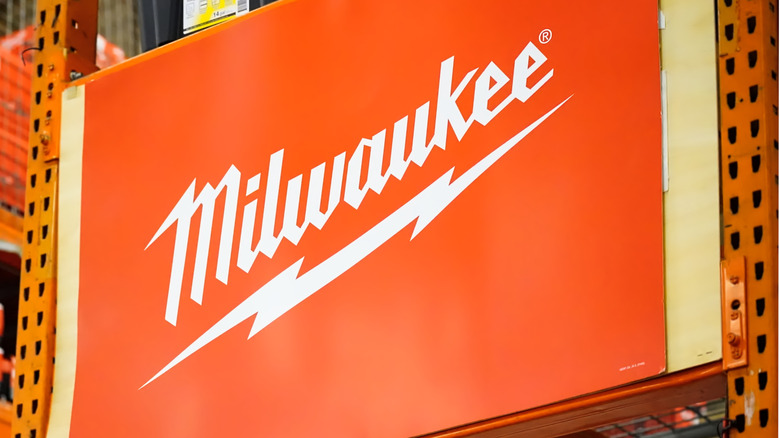 Milwaukee sign in Home Depot