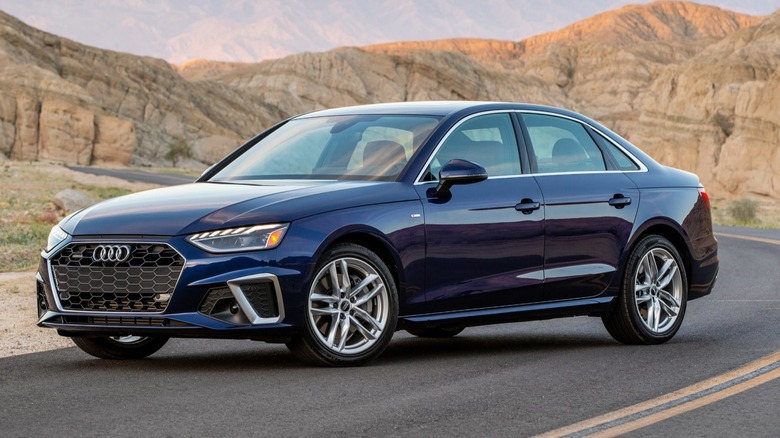2020 Audi A4 shown In Navarra Blue Metallic