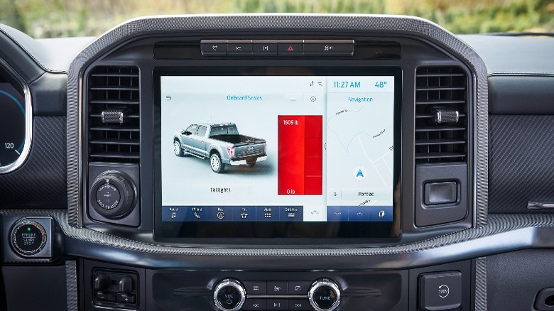 onboard scales infotainment indicator