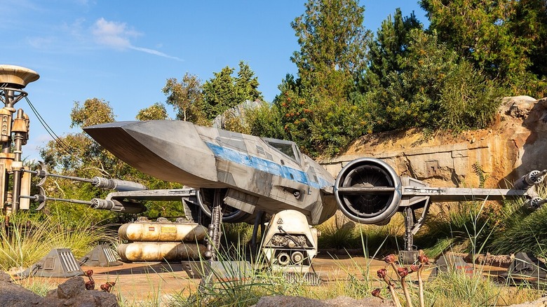 X-wing model at Disneyland Galaxy's Edge