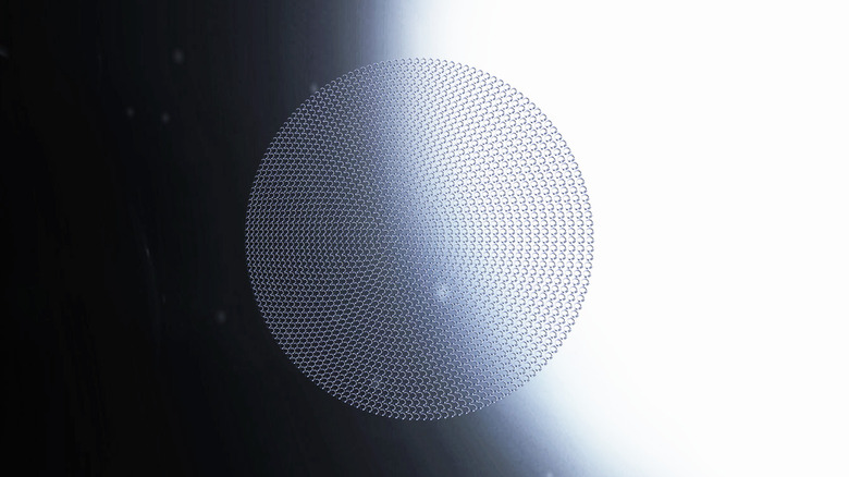 Space sun shield silicon bubbles