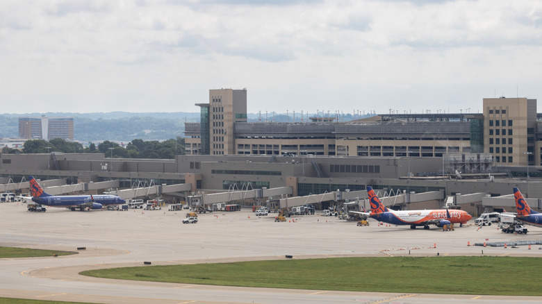 Planes parked at Minneapolis-St.Paul International Airport