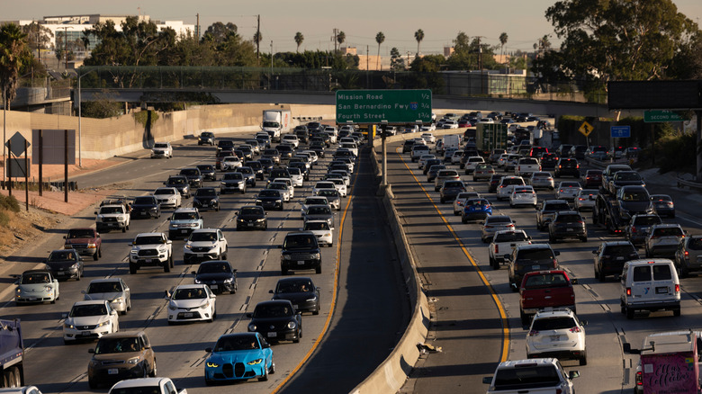 Los Angeles traffic at rush hour