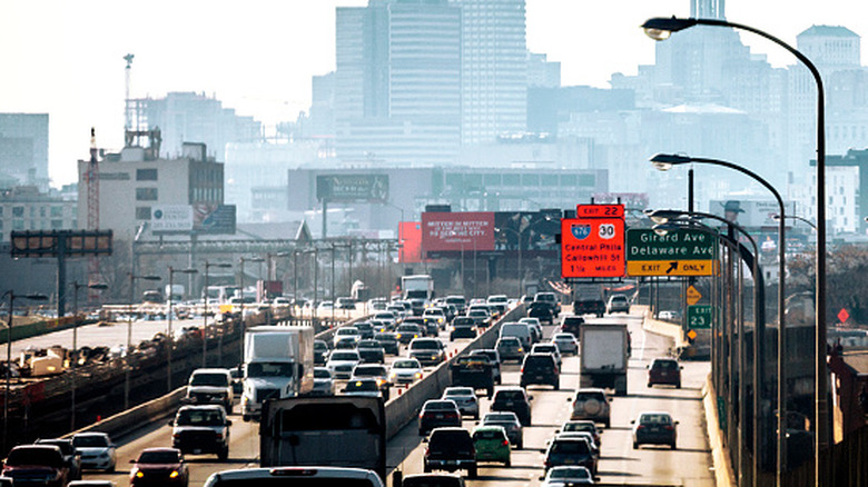 Traffic coming into Philadelphia