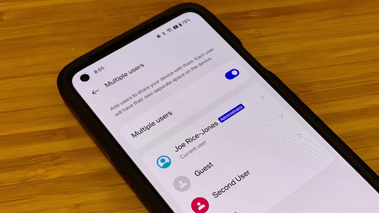 android multiple users
