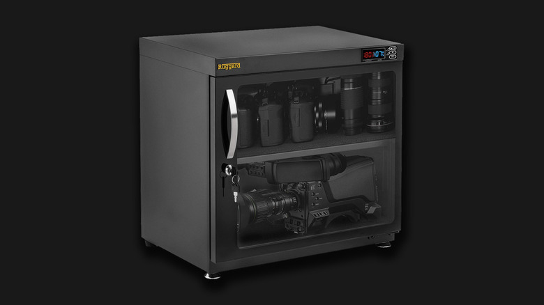 Dry cabinet with cameras