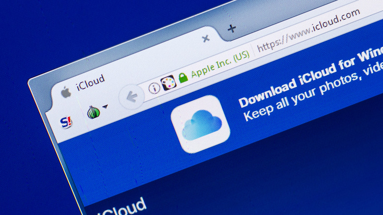 iCloud in web browser