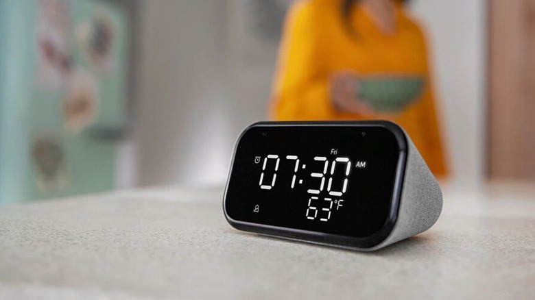 Lenovo Smart Clock Essential sitting on table