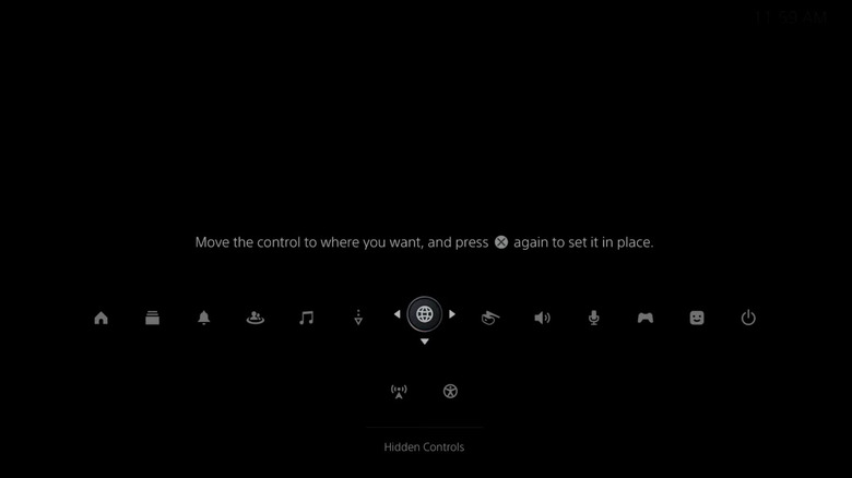 PS5 control center 