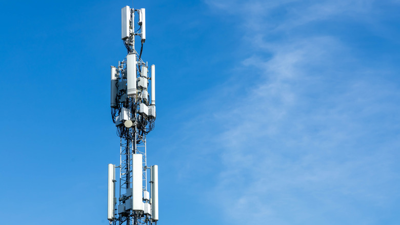 A cell phone tower