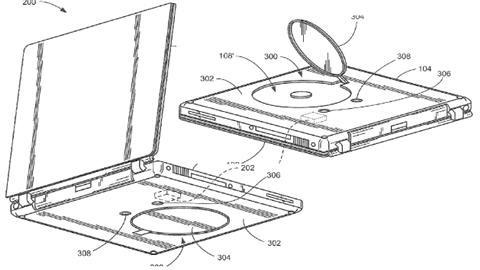 MacBook bottom-loading optical drive