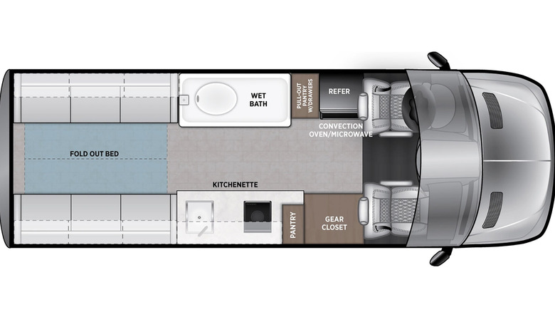 Floorplan of Coachmen RVEX electric RV