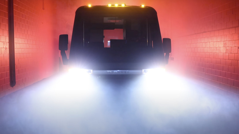 Coachmen RVEX RV in fog