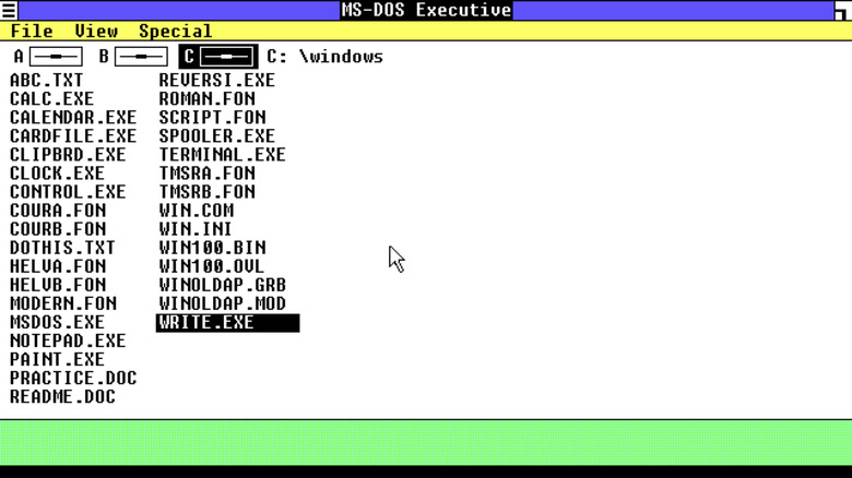 The Windows 1.0 interface