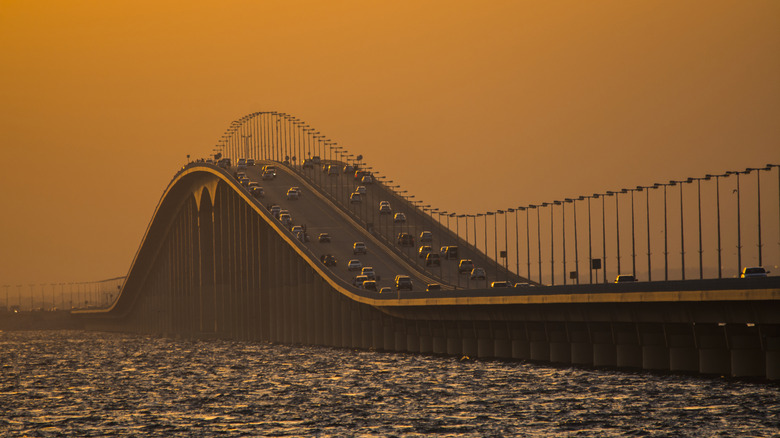 The King Fahd Causeway, an existing sea bridge between Saudi Arabia and Bahrain