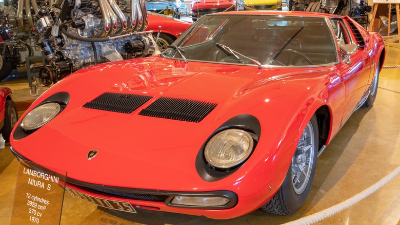 lamborghini miura 1973 car show