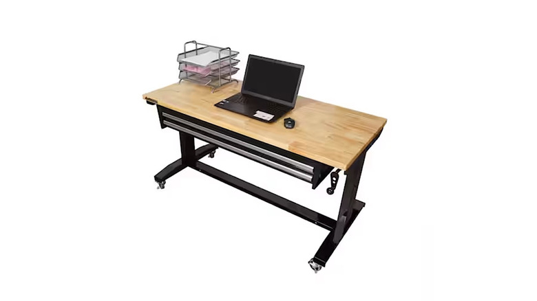 Picture displaying Husky adjustable tool bench