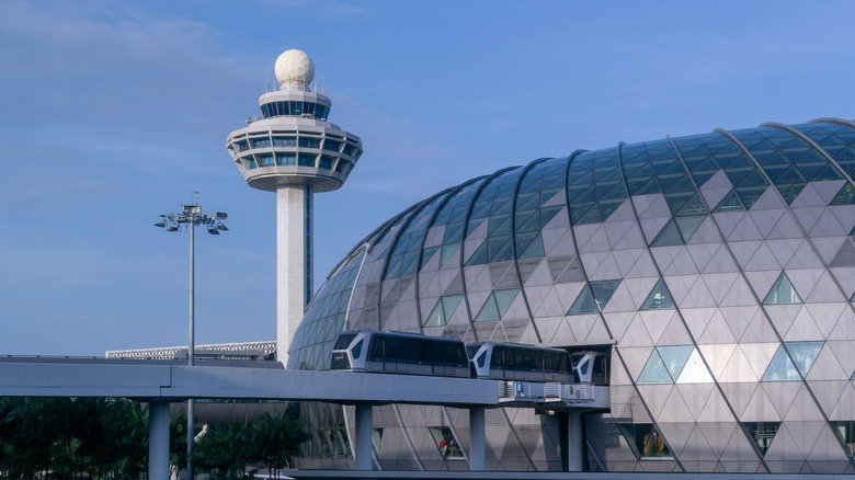 View of Changi Airport from outside.