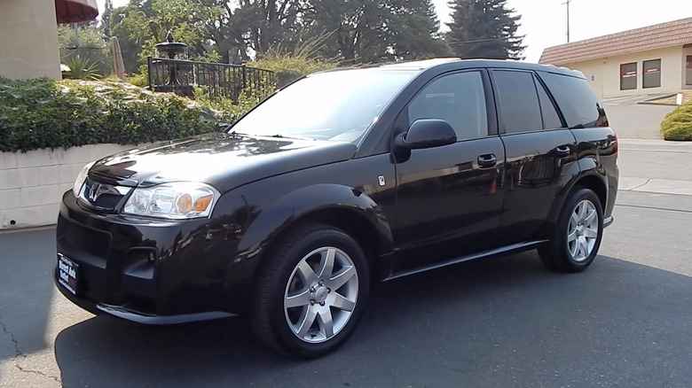 Black 2006 Saturn Vue Redline parked