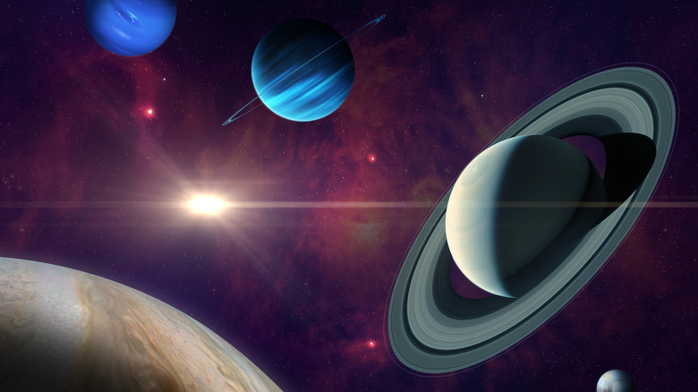 Saturn, Neptune, and other planets