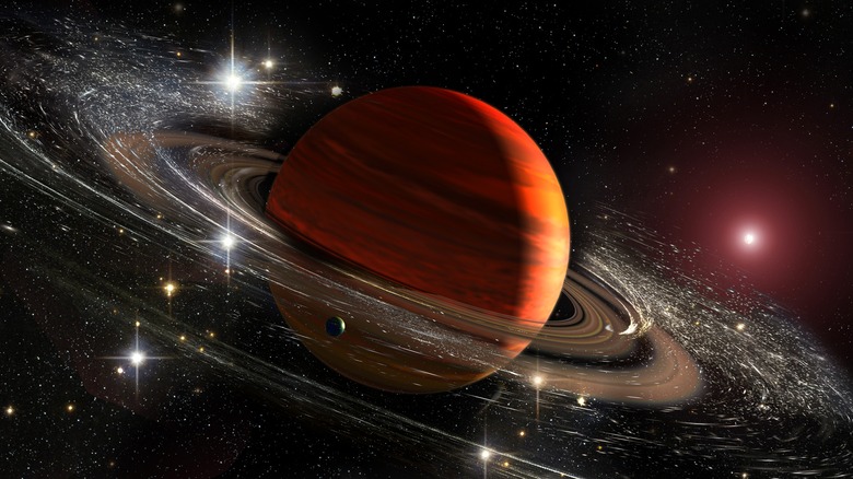 Saturn and its moons