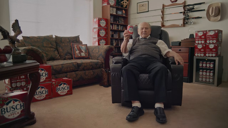 Ronald G. Wayne in a recent advertisement for Busch Light Apple beer.
