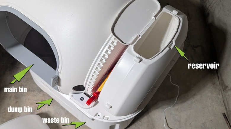 Cat litter box bins