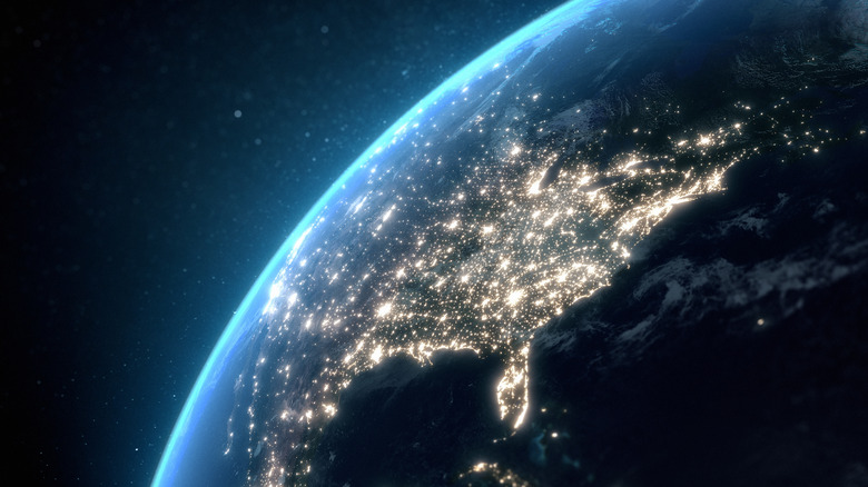 Section of Earth from space