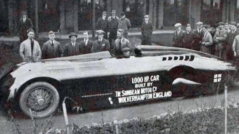Sunbeam 1,000 HP leaving the Sunbeam factory in Wolverhampton, United Kingdom.