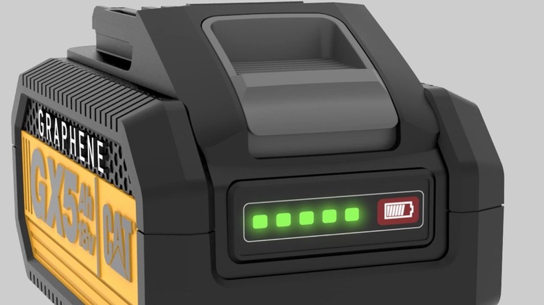 Picture showing fully charged CAT Graphene Battery