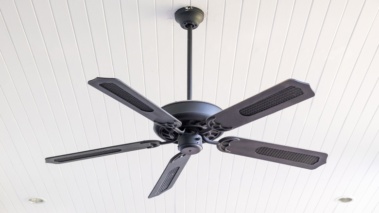 black ceiling fan