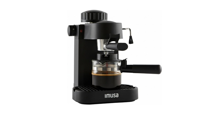 Imusa coffee machine on a white background