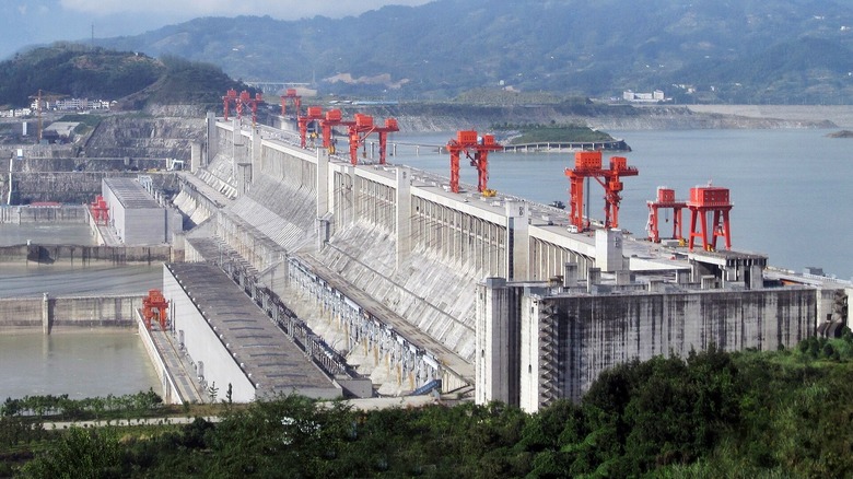 The Three Gorges Dam on the Yangtze River in China.