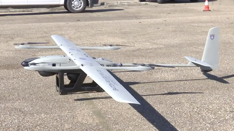 Police Stalker drone in parking lot