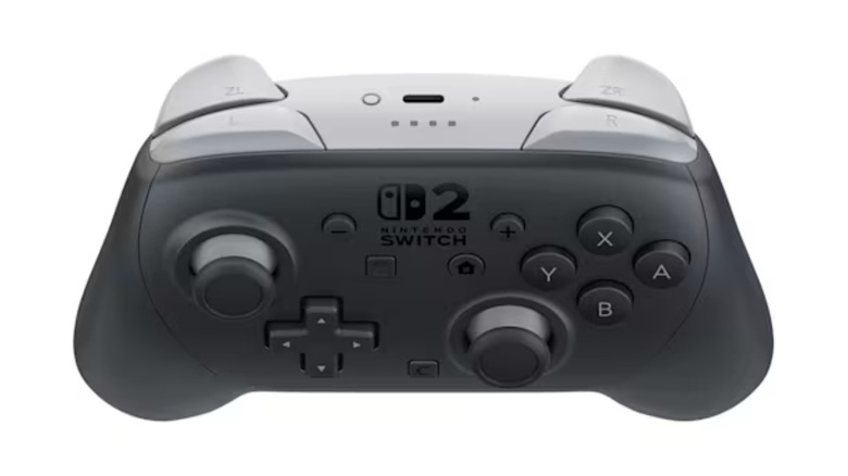 Top view of the Nintendo Switch 2 Pro controller.