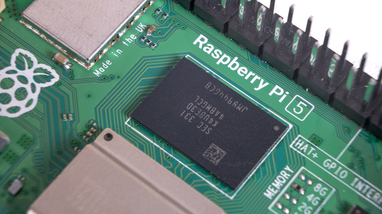 A closeup of a Raspberry Pi 5