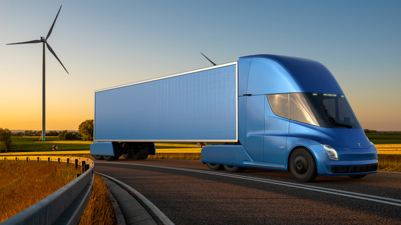 tesla semi on the road