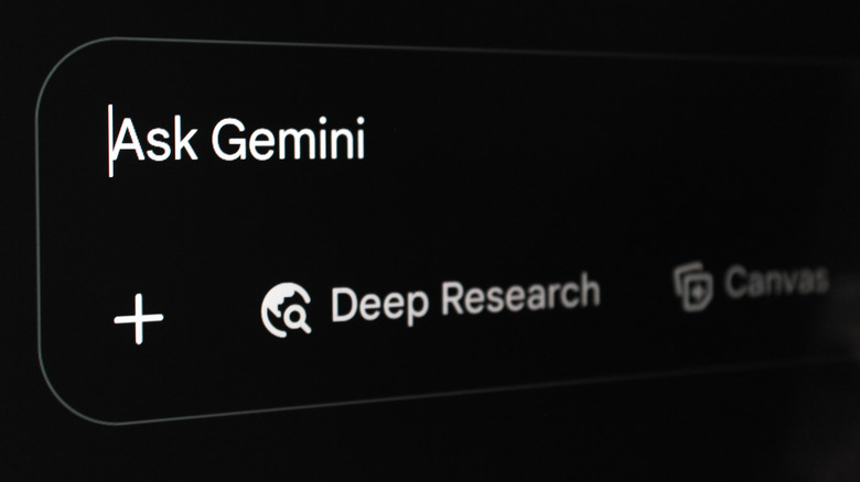 Google Gemini web interface