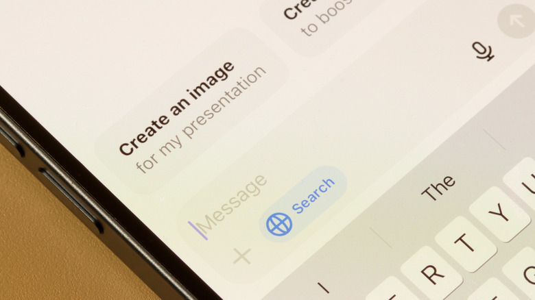 Close up of ChatGPT interface on smartphone
