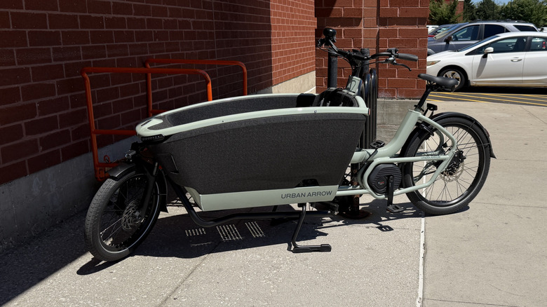 Urban Arrow at a bike rack