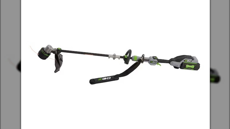 EGO self winding string trimmer against white background