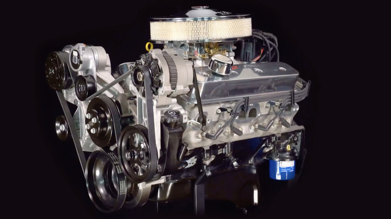 A Chevrolet small-block crate engine.