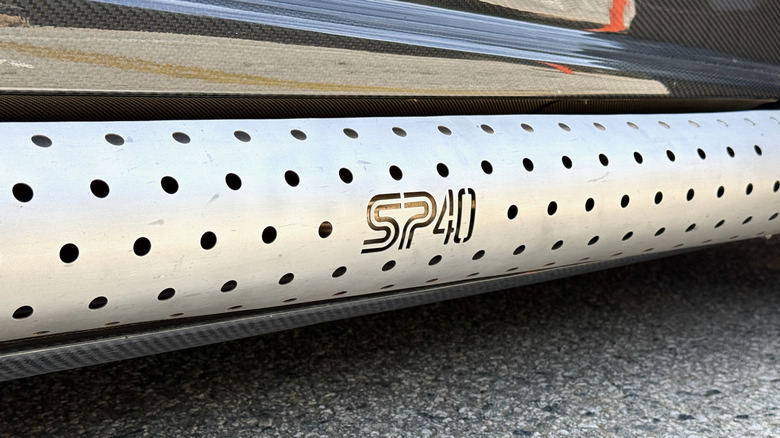 SP40 Restomod Roadster vented stainless steel side exhaust cover