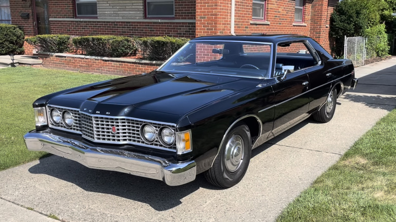 A 1973 Ford Galaxie 500 in black