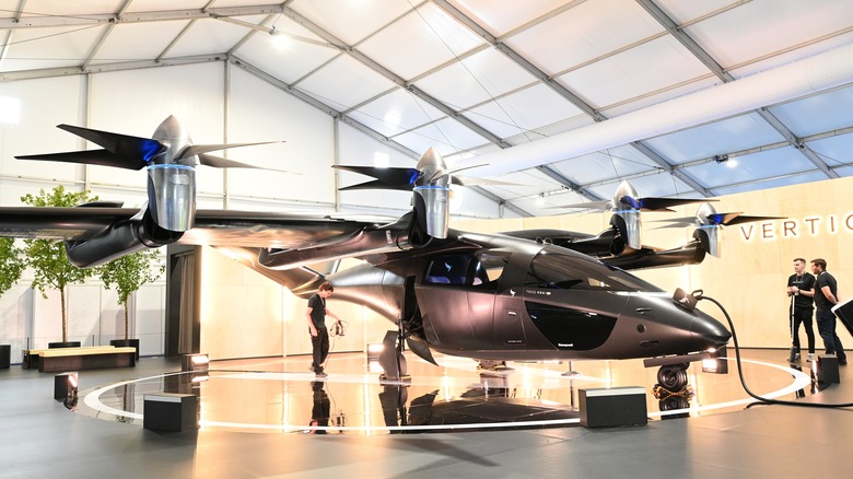 eVTOL parked launch pad