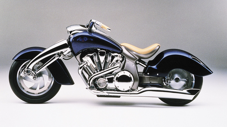 1995 blue Honda Zodia concept motorcycle