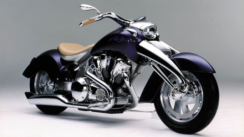1995 blue Honda Zodia concept motorcycle