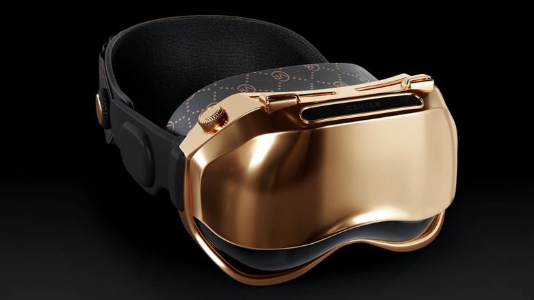 Gold plated Apple Vision Pro render