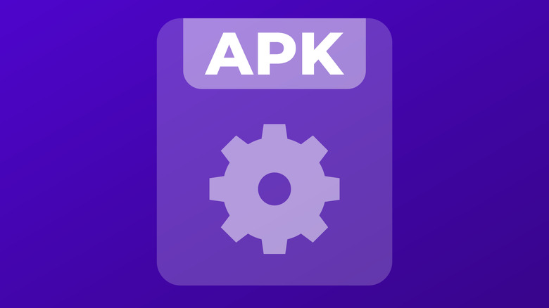 A graphic of a floppy disk with the letters APK.