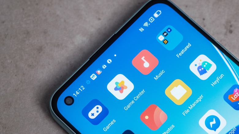 Android phone showing apps
